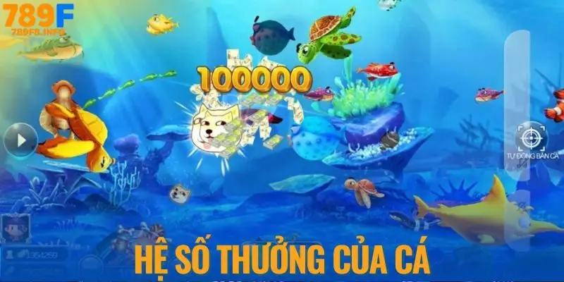 Hệ số thưởng của cá tại 789F