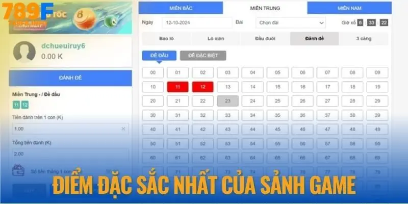 Lô đề onlien điểm đặc sắc nhất của sảnh game 789F